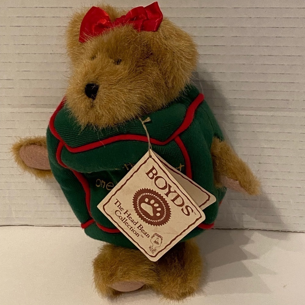 Christmas Boyds Bears Plush  Huggles the Best Gift (2004 Retired) With Tags 8”